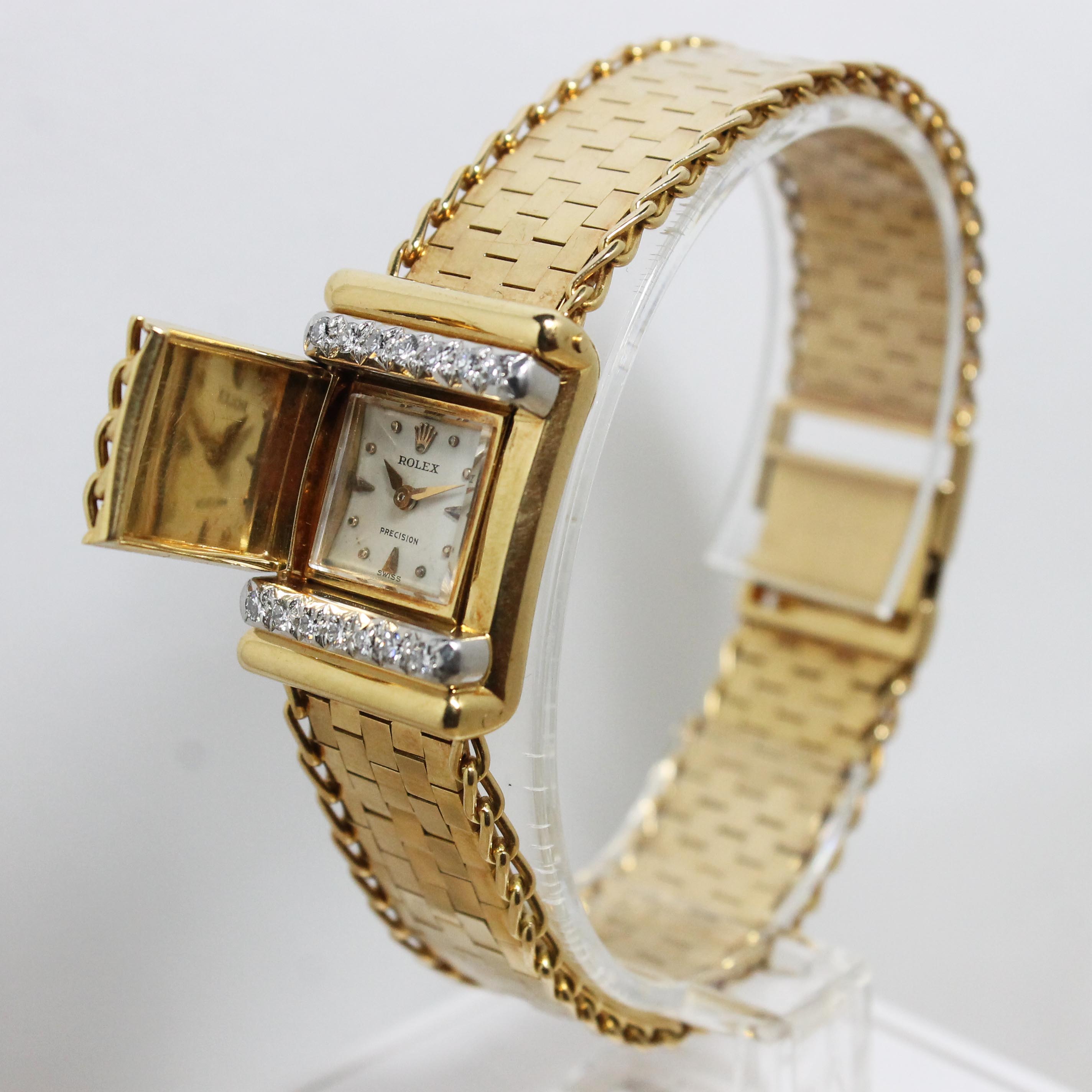 1956 Rolex Ladies 18K Concealed Diamond Watch