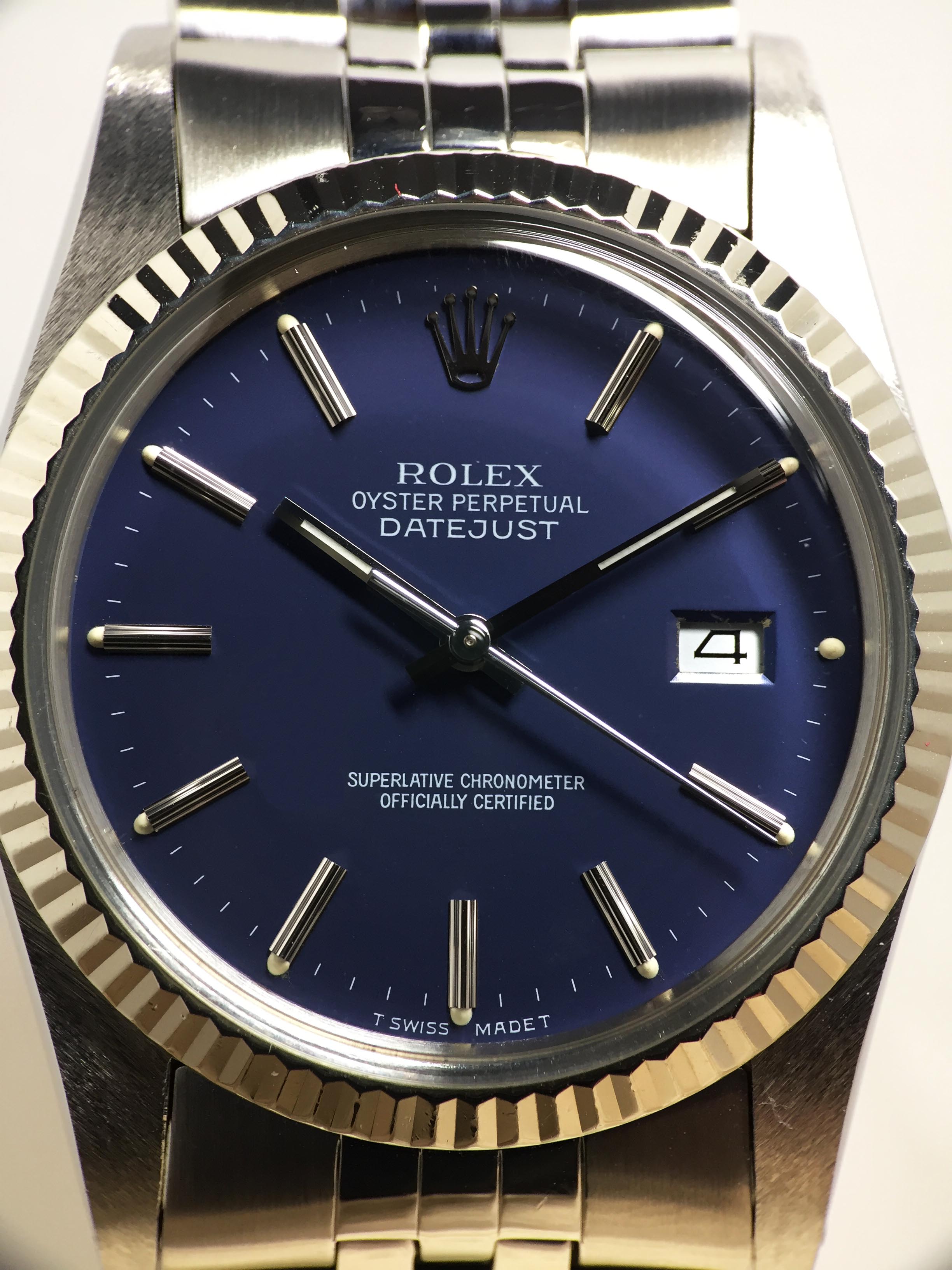 1981 Rolex Datejust Blue Dial Ref. 16014