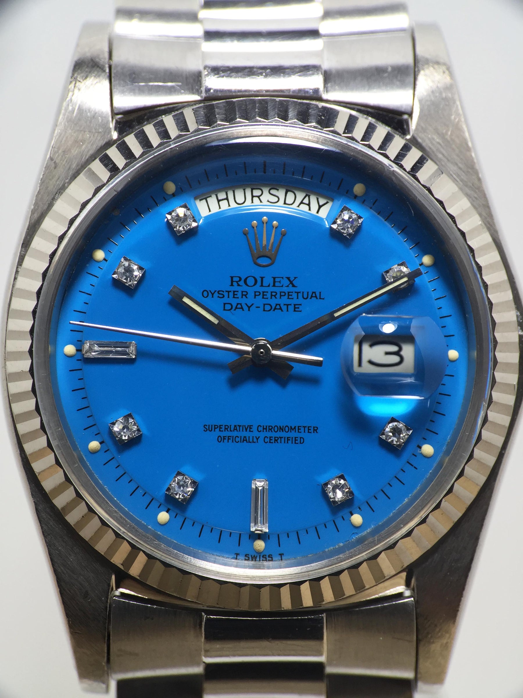 1978 Rolex Day Date Blue Stella Diamond Dial Ref. 1803