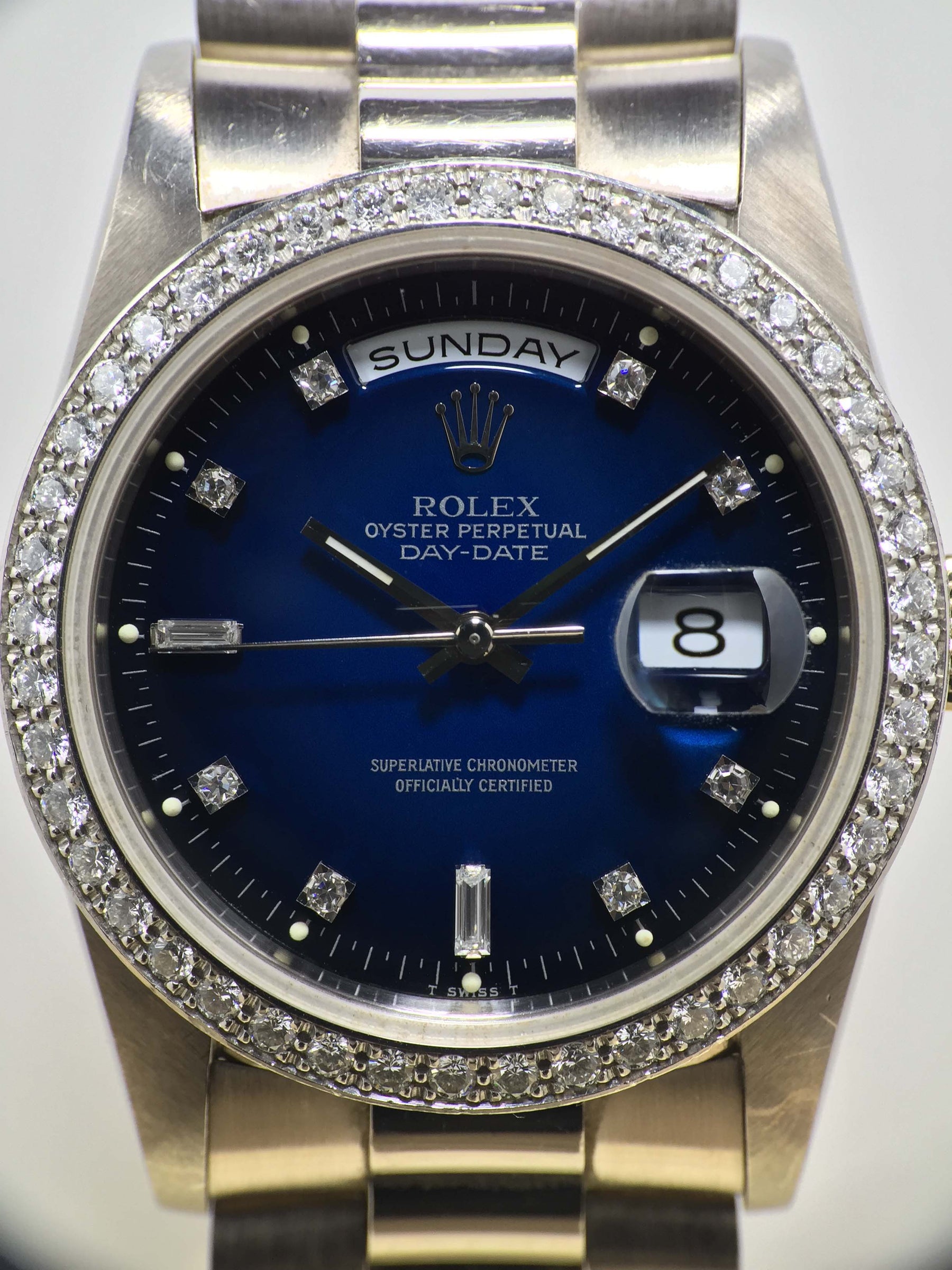 1990 Rolex Day Date Vignette Diamond Dial & Diamond Bezel Ref. 18349