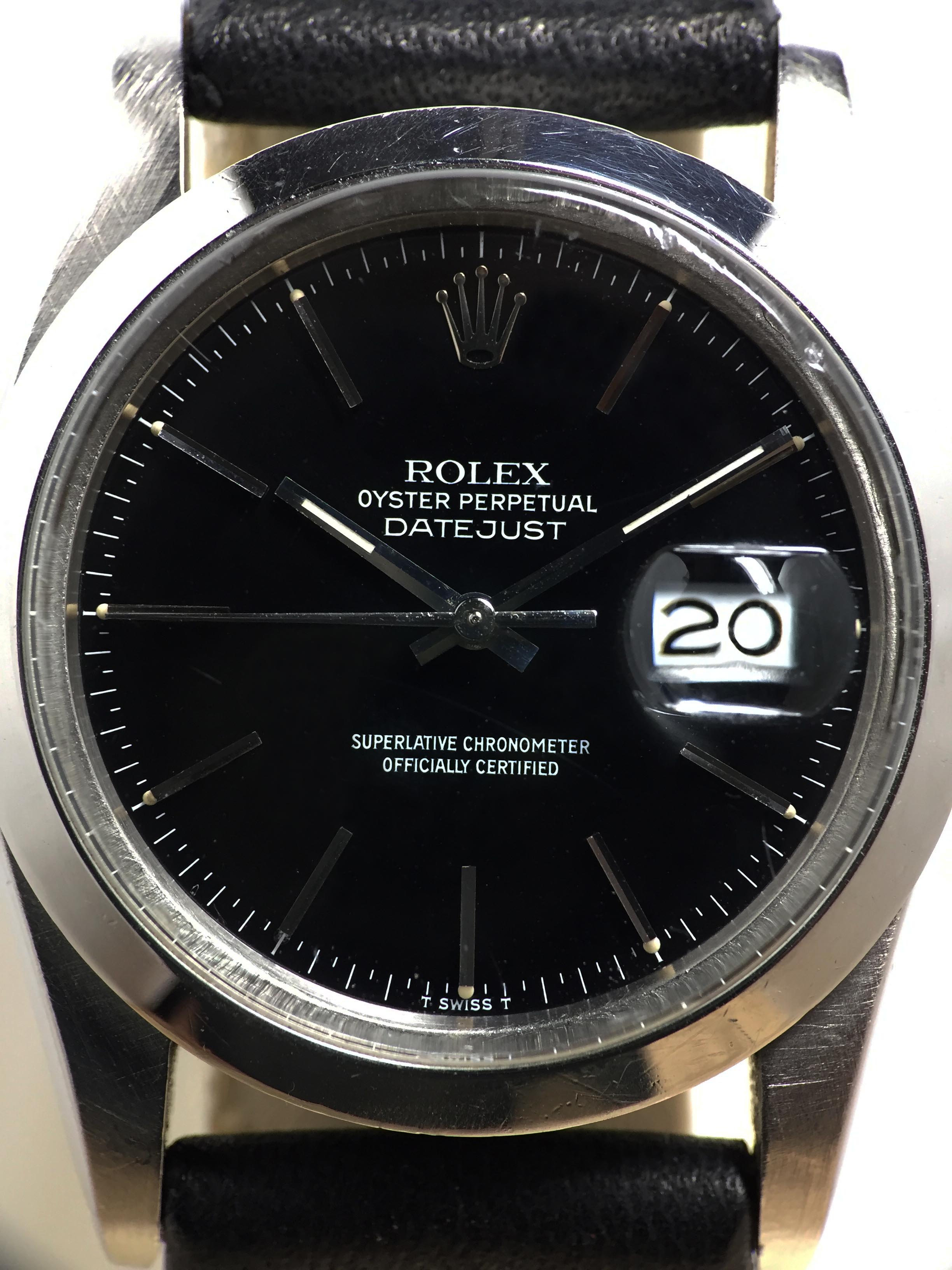 1982 Rolex Datejust Black Dial Ref. 16000