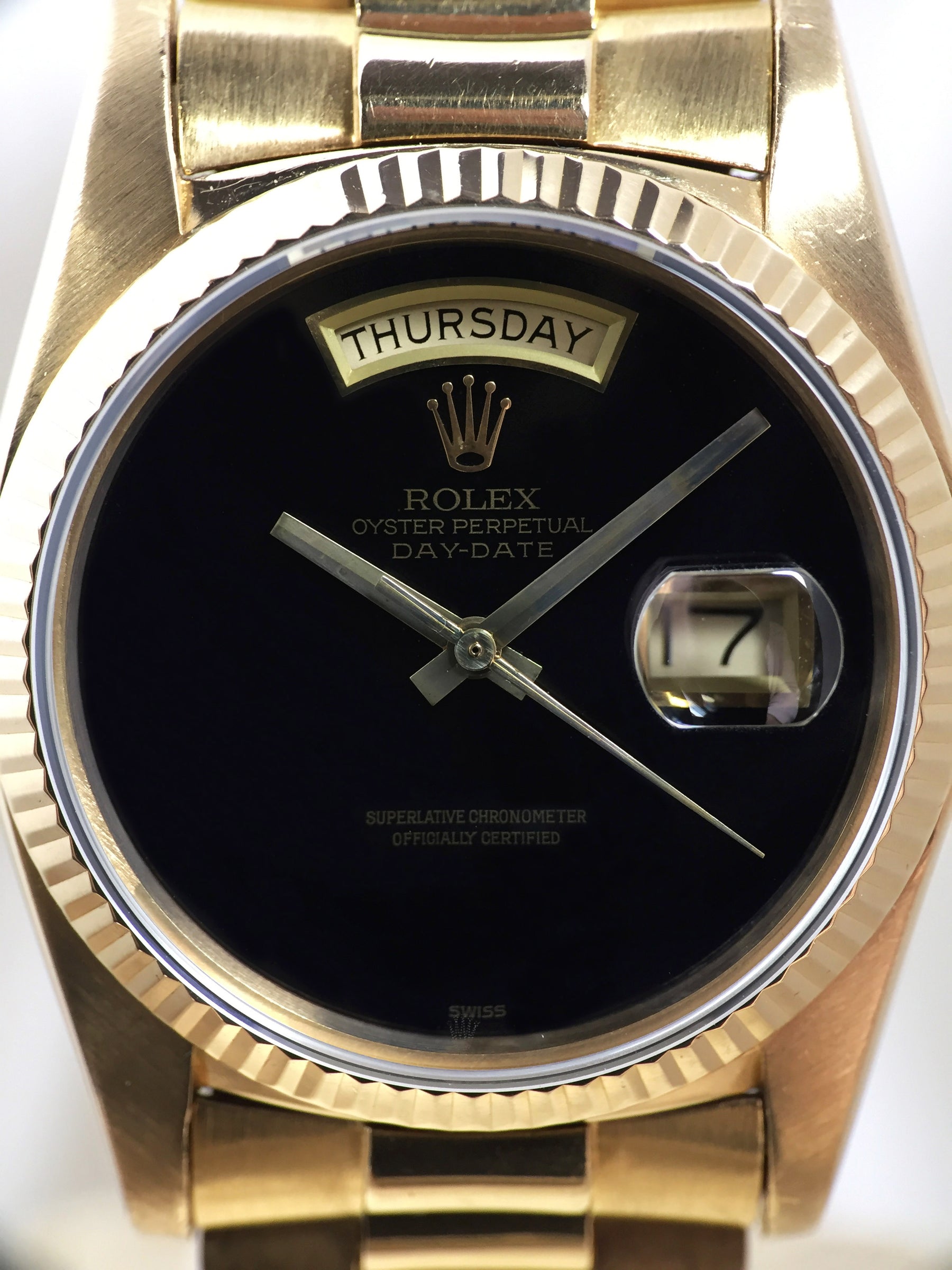 1986 Rolex Day Date Onyx Ref. 18038