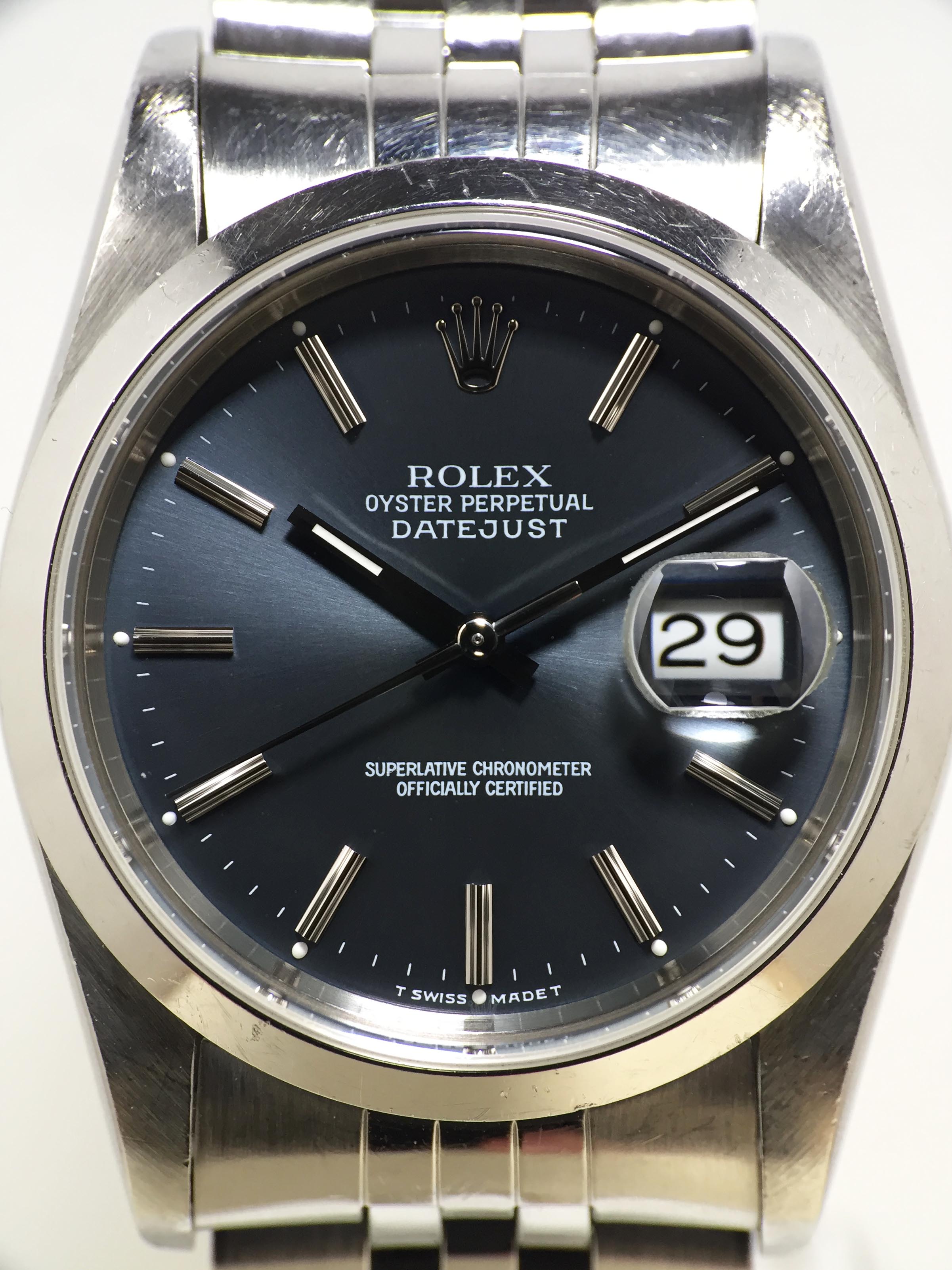 1993 Rolex Datejust Grey Blue Dial Ref. 16200