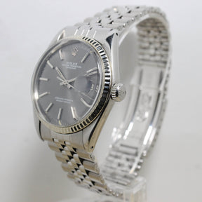 1973 Rolex Datejust Grey Dial St/WG Ref. 1601 (with Certificate)
