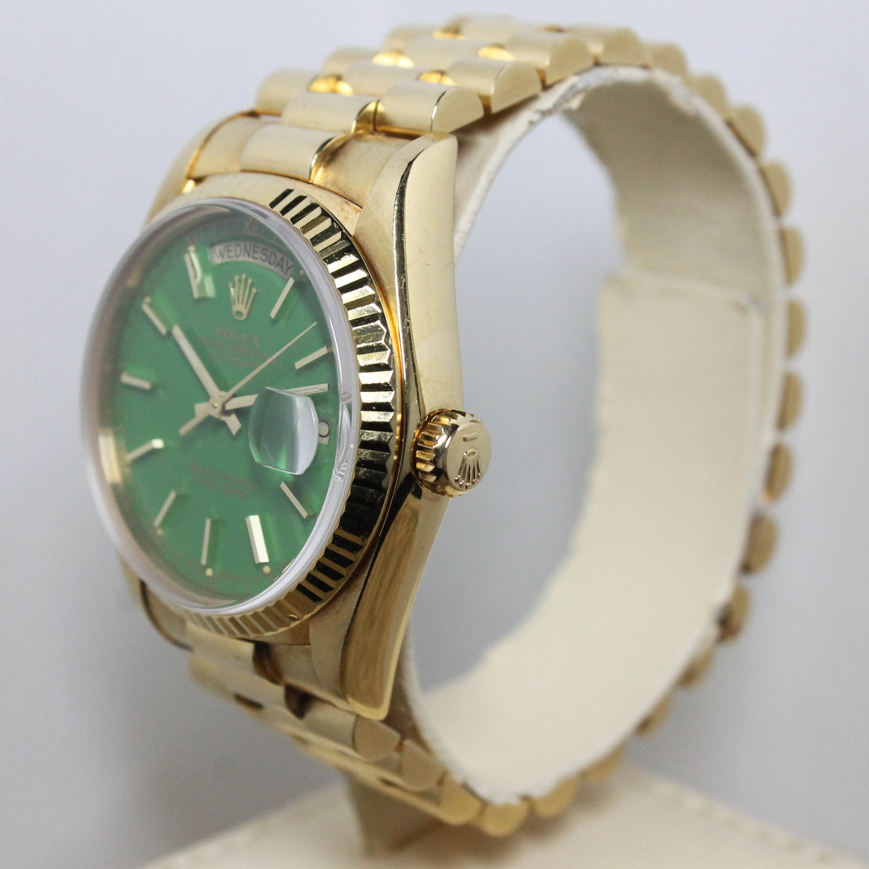 1980 Rolex Day Date Stella Green Ref. 18038 (with Box & Papers)