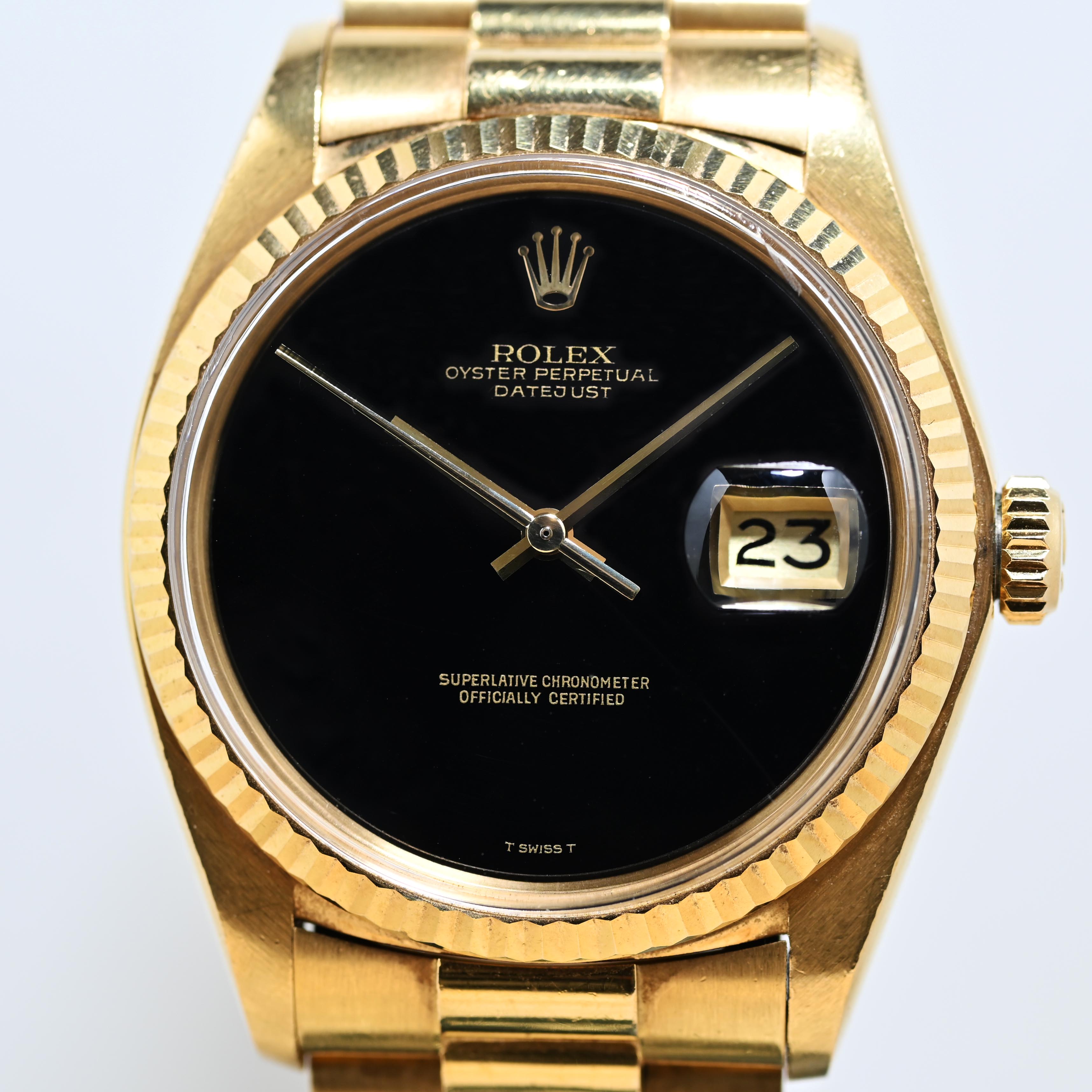 1978 Rolex Datejust Onyx Dial Ref. 1601