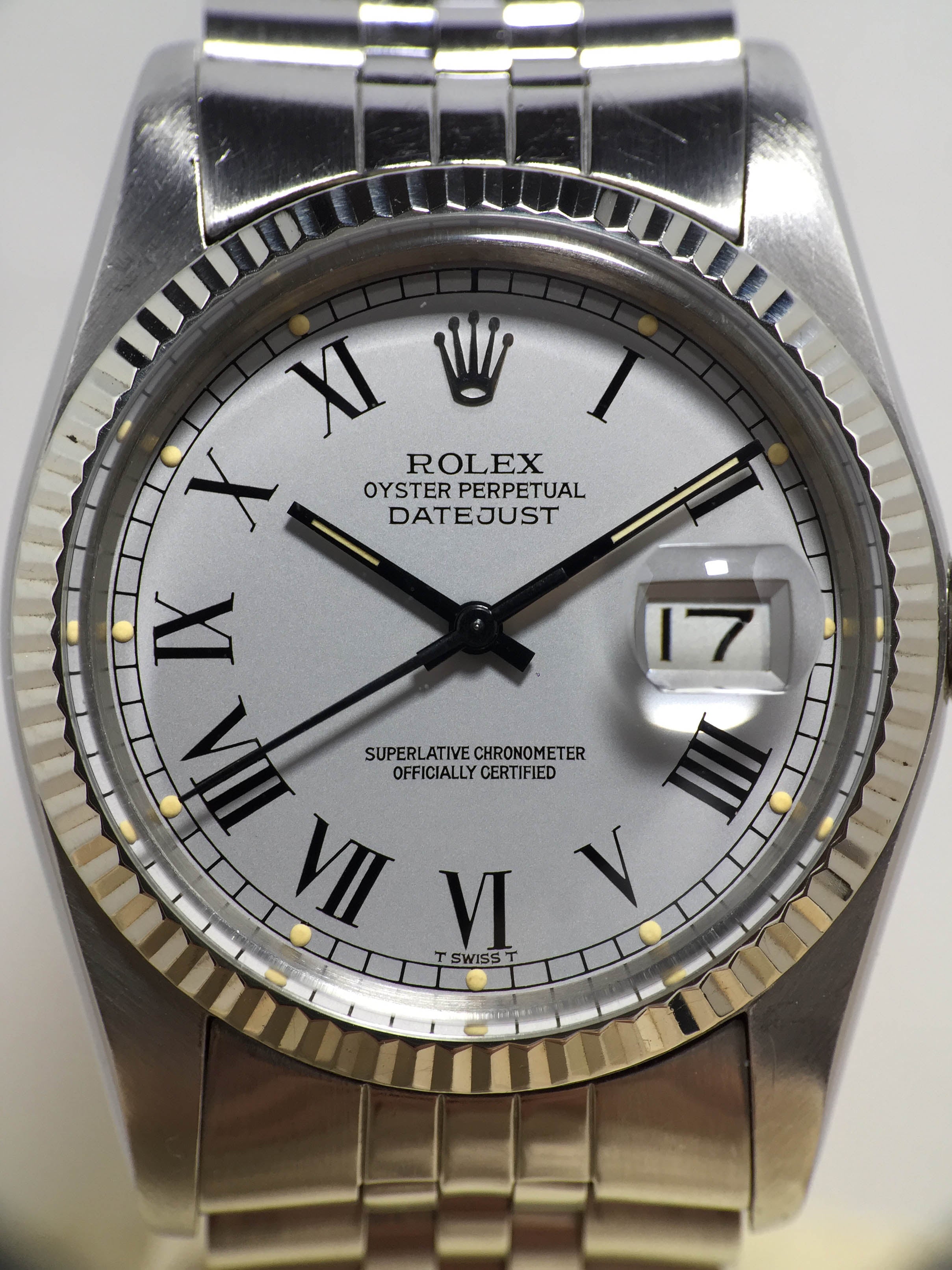 1977 Rolex Datejust Light Grey Buckley Dial Ref. 16014