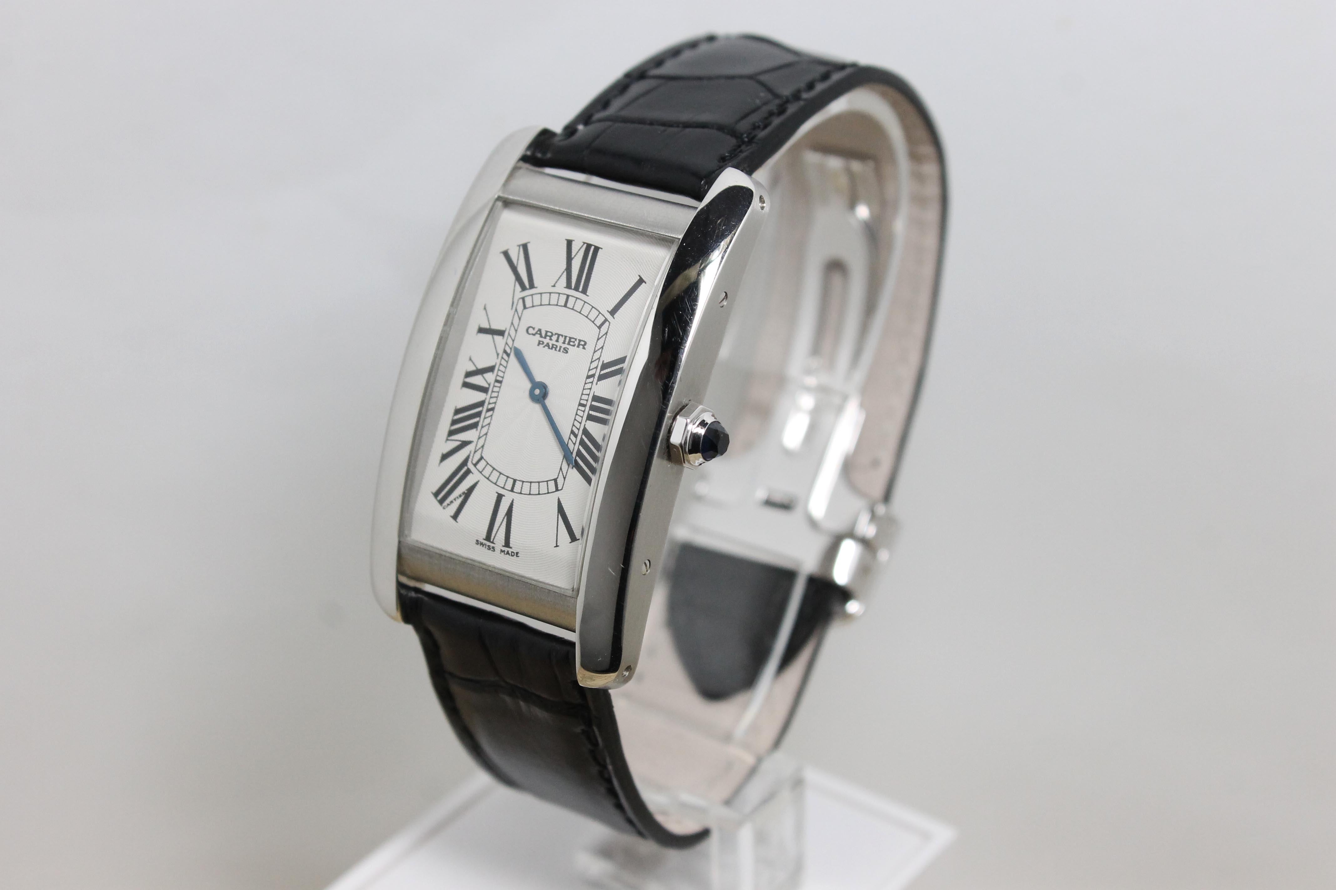 1999 Cartier Tank Platinum XL Ref. W2604351 (Full Set)