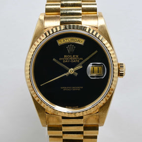 1989 Rolex Day Date Onyx Dial Ref. 18238