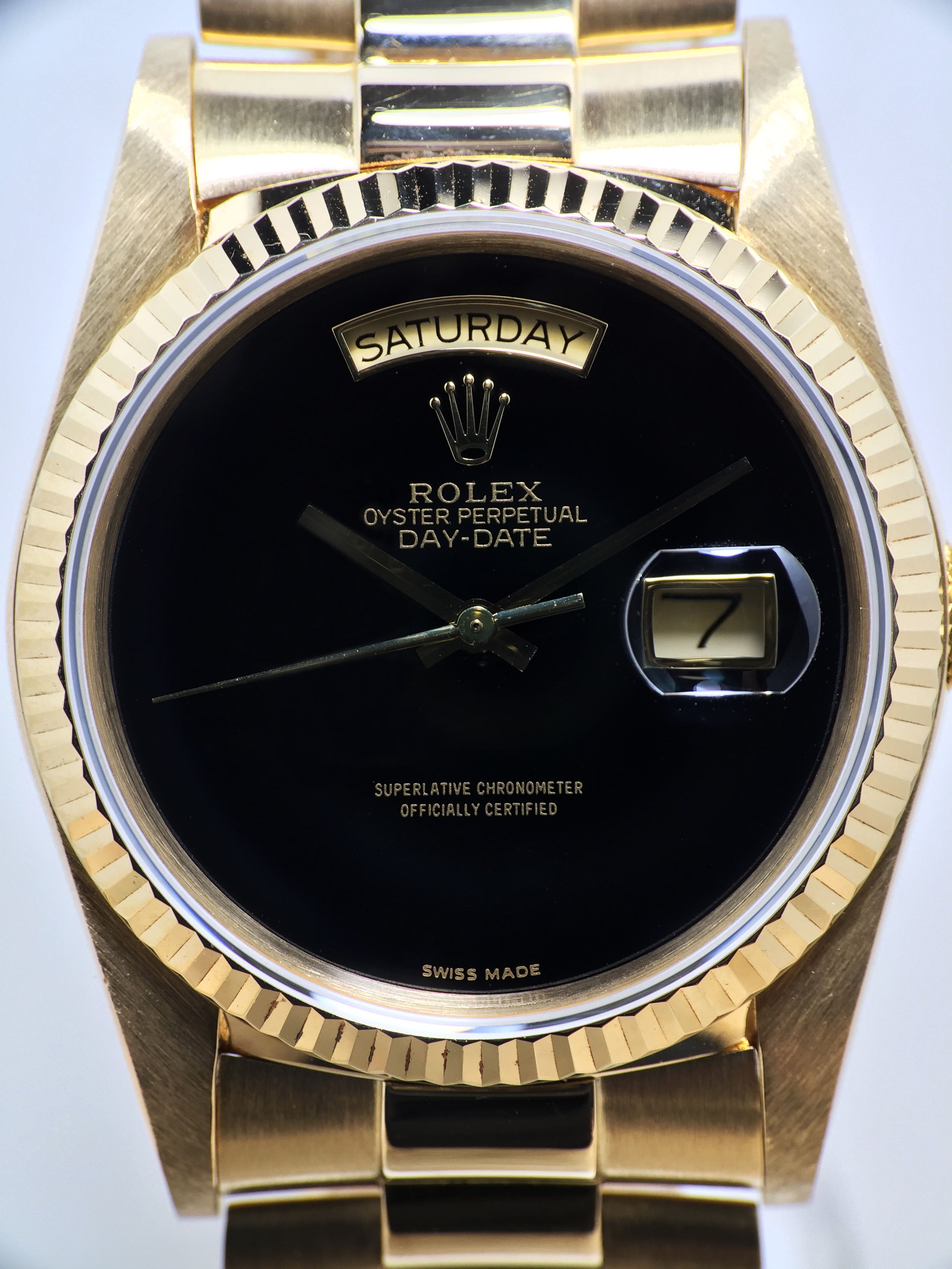 1986 Rolex Day Date Onyx Ref. 18038