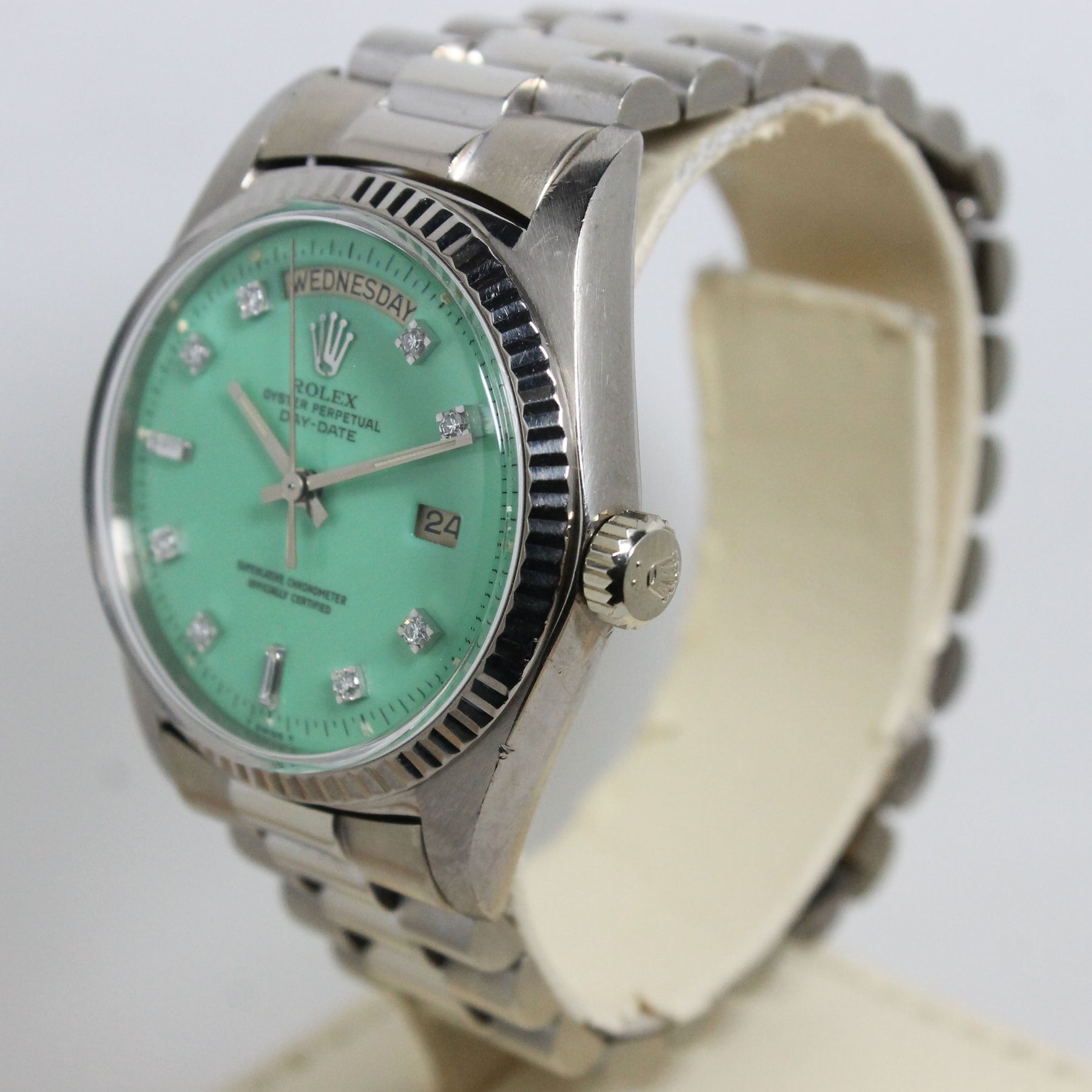 1972 Rolex Day Date Sea Foam Ref. 1803 (with Papers) - Price on Request