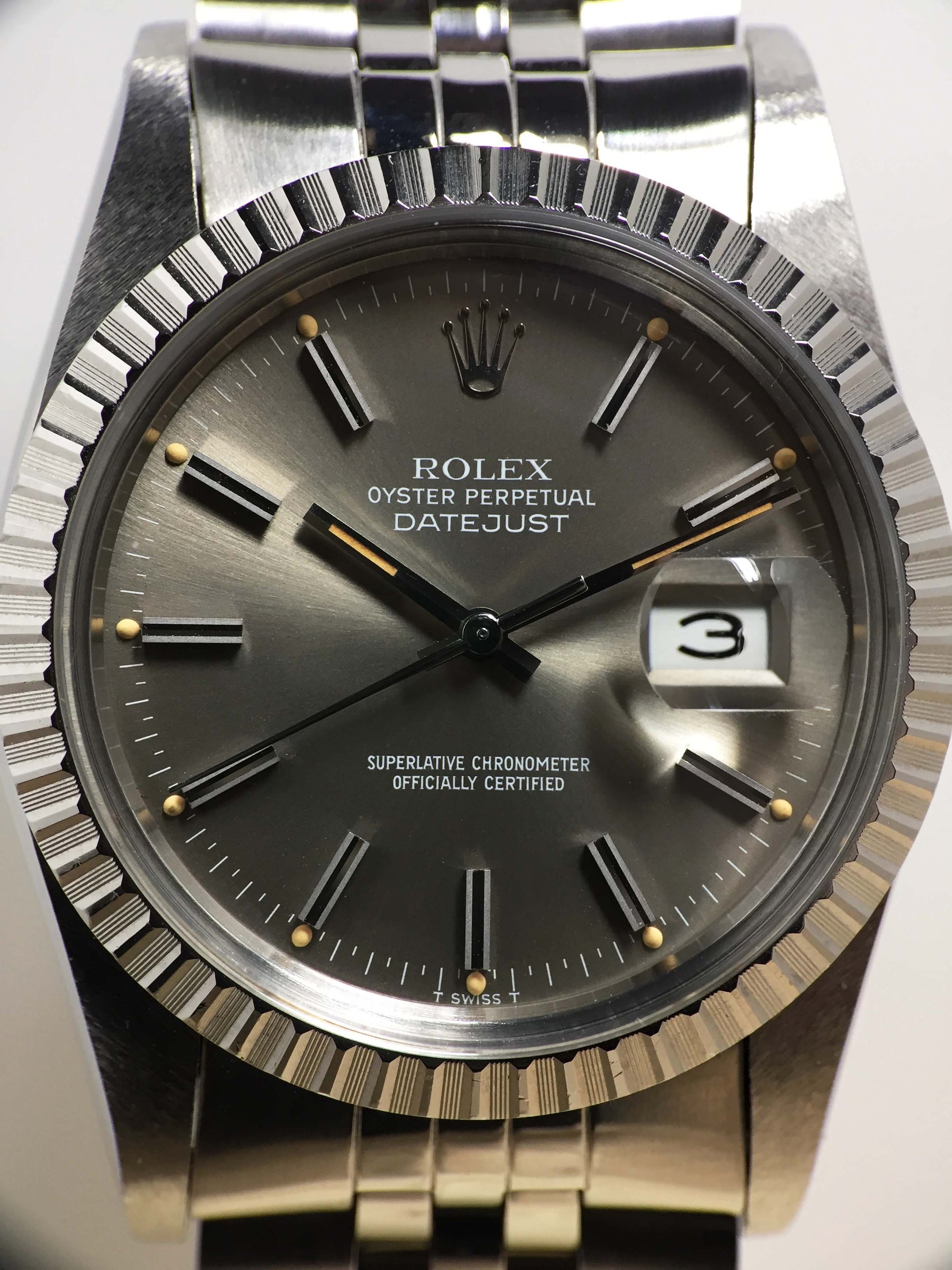 1982 Rolex Datejust Grey Dial Ref. 16030