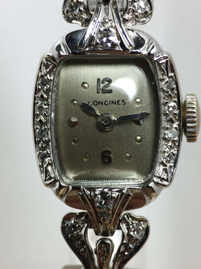 Longines Cocktail Ladies Watch 14K Diamonds Ref. 895447 Year 1949