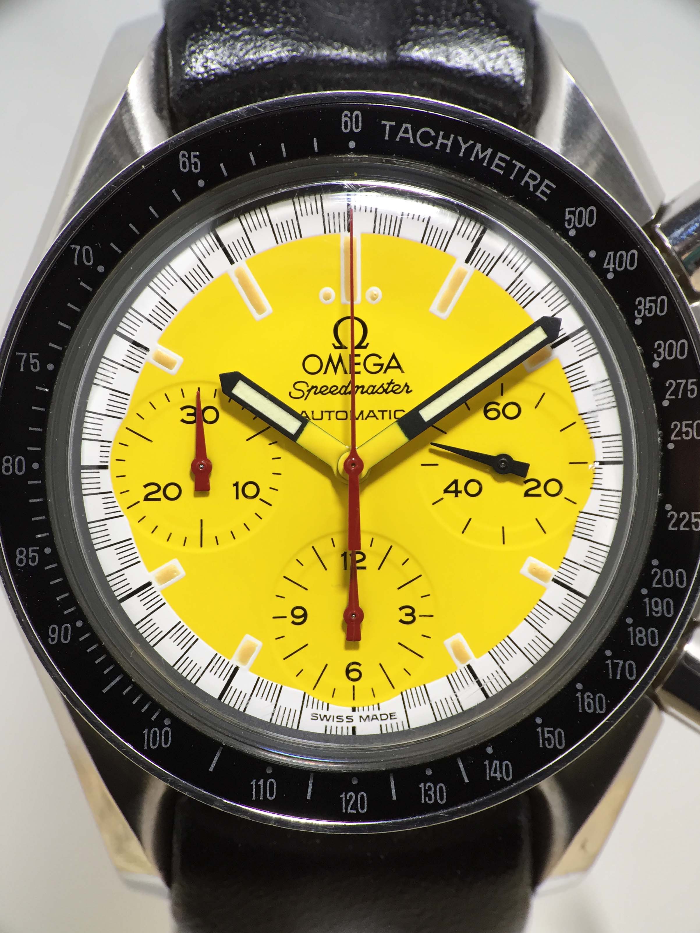 1997 Omega Speedmaster Schumacher Yellow Ref. 38101240 (Super Full Set)