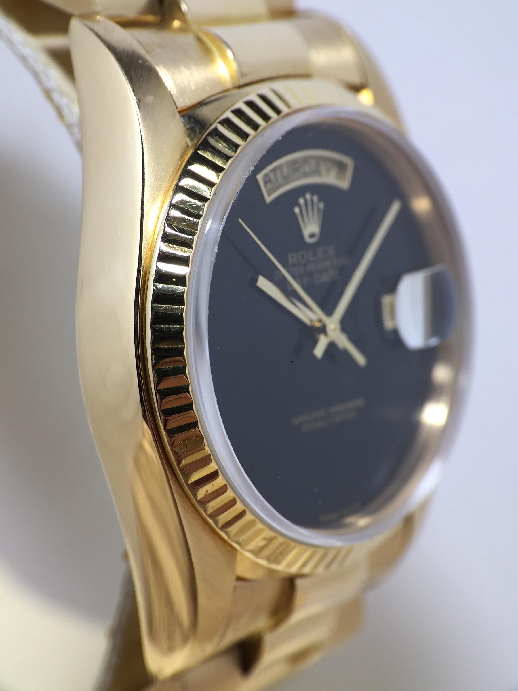 1986 Rolex Day Date Onyx Dial Ref. 18038