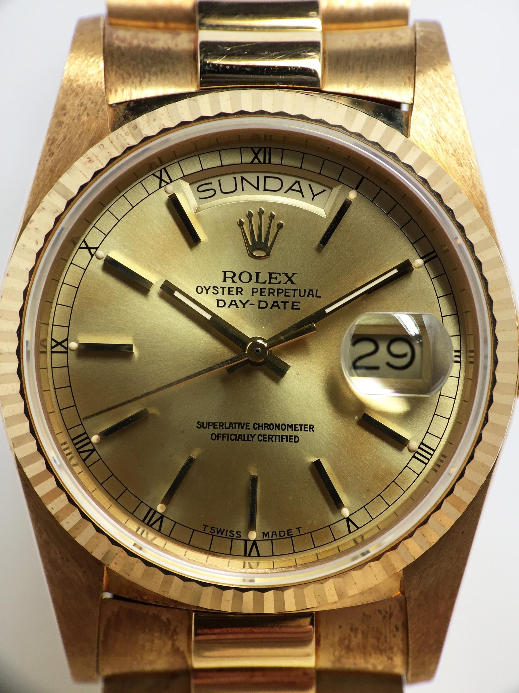 1988 Rolex Day Date NOS Ref. 18038 (Full Set)