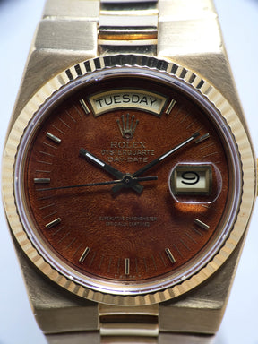 1978 Rolex Oysterquartz Day Date Wood Dial Ref. 19018 (with Papers)