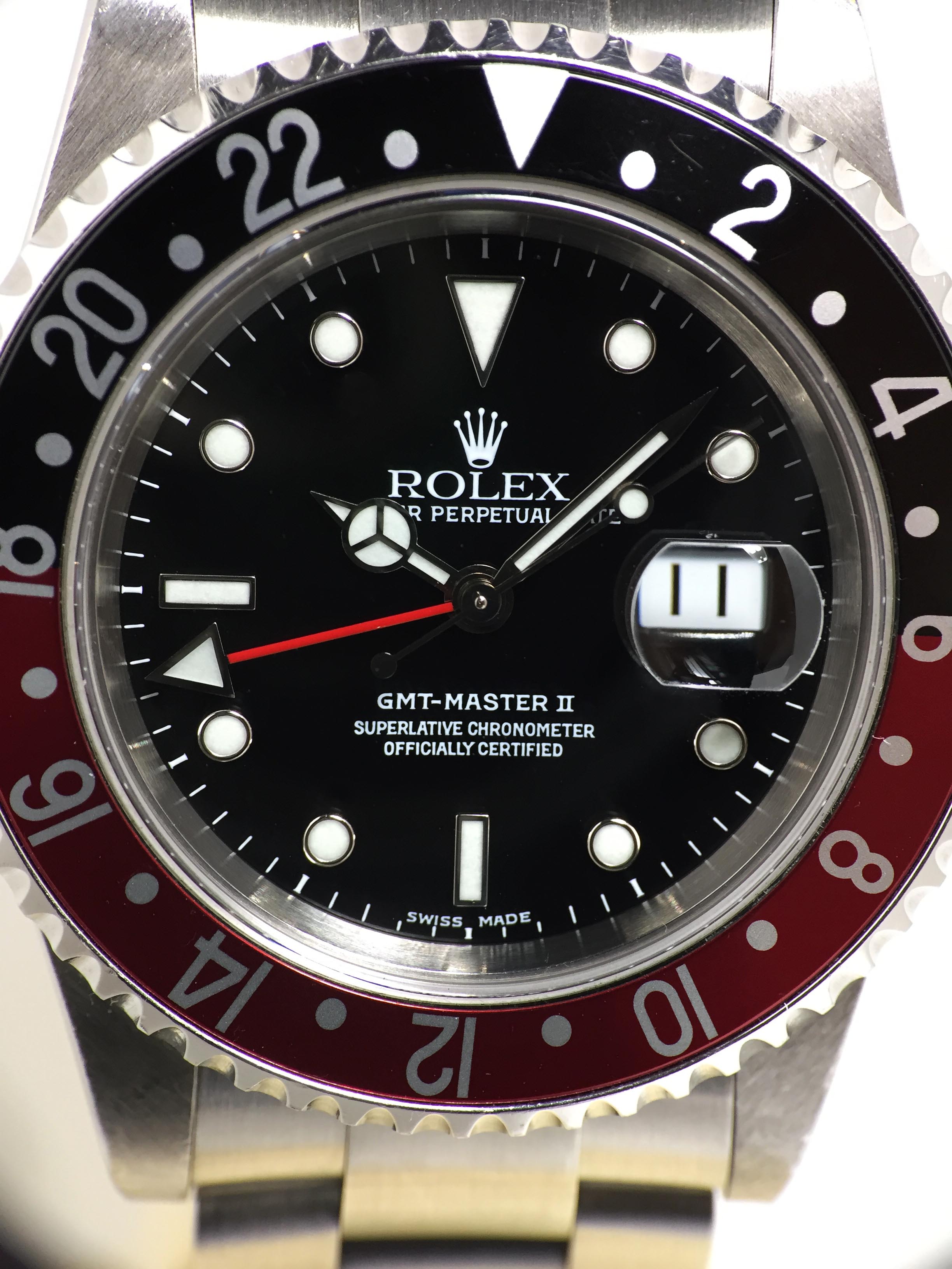 2001 Rolex GMT Master II Coke Ref. 16710 (Full Set)