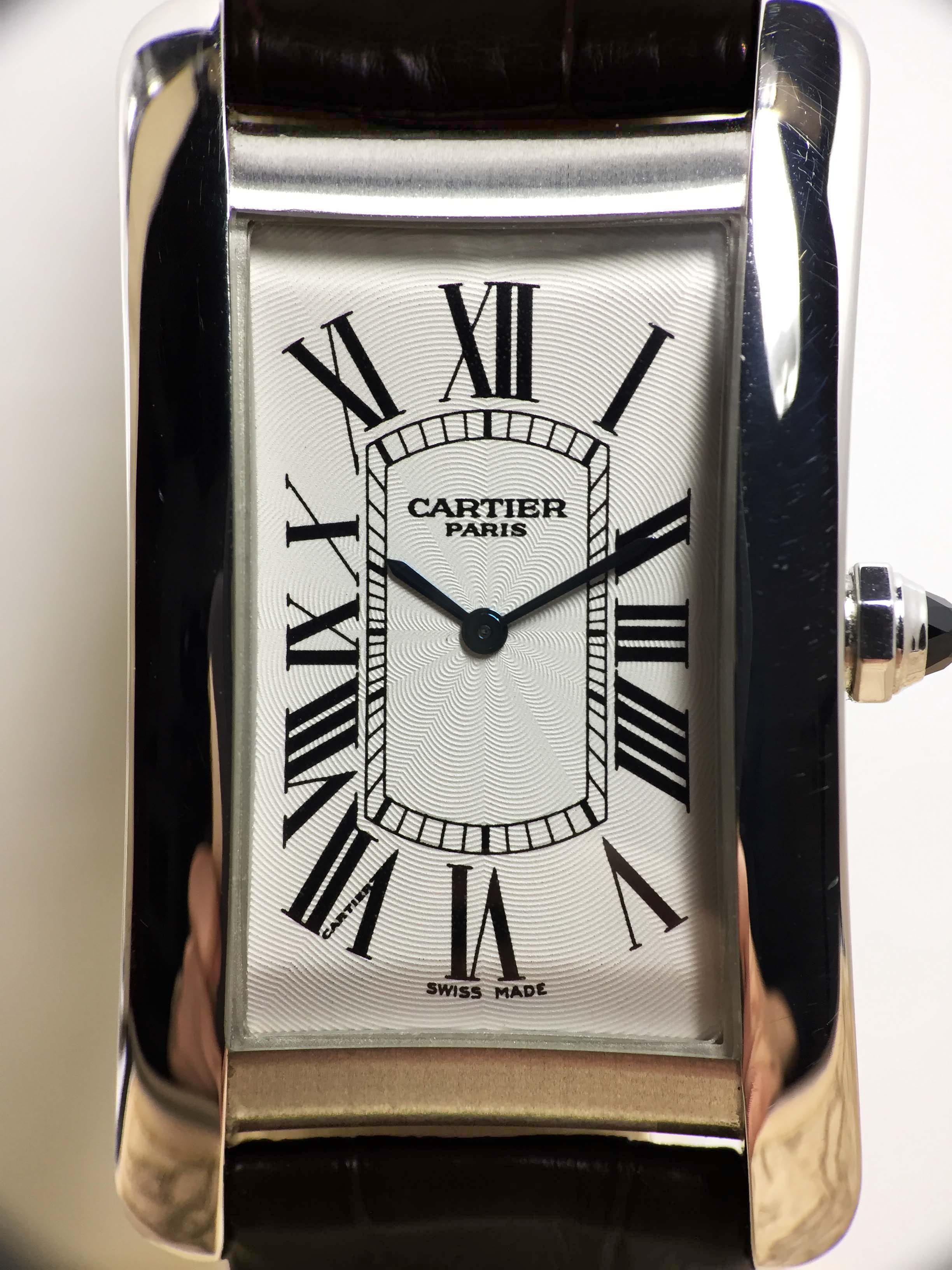 1999 Cartier Tank Platinum XL Ref. W2604351 (Full Set)