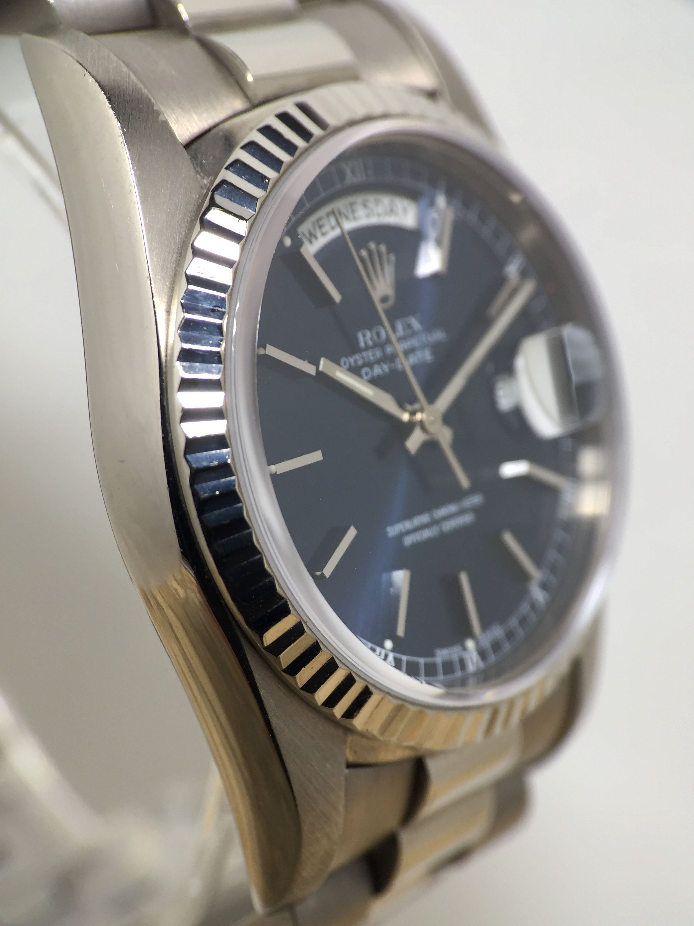 1990 Rolex Day Date Blue Dial Ref. 18239