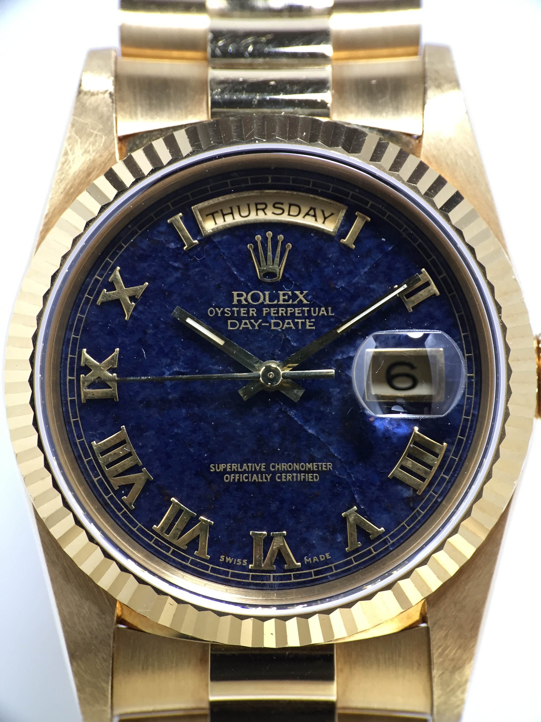 1991 Rolex Day Date Aventurine Dial Ref. 18238 (with Box & Papers)