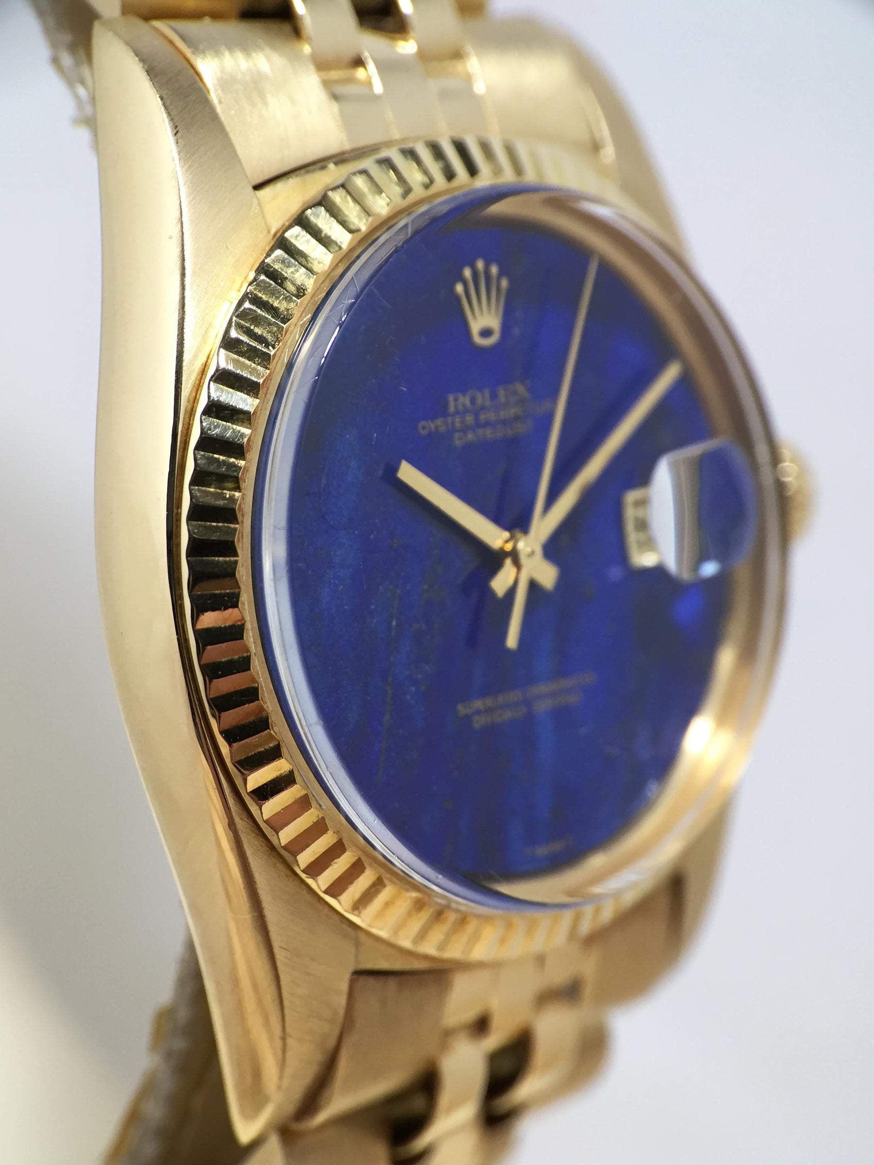 1974 Rolex Datejust 18K Rare Lapis Dial Ref. 1601