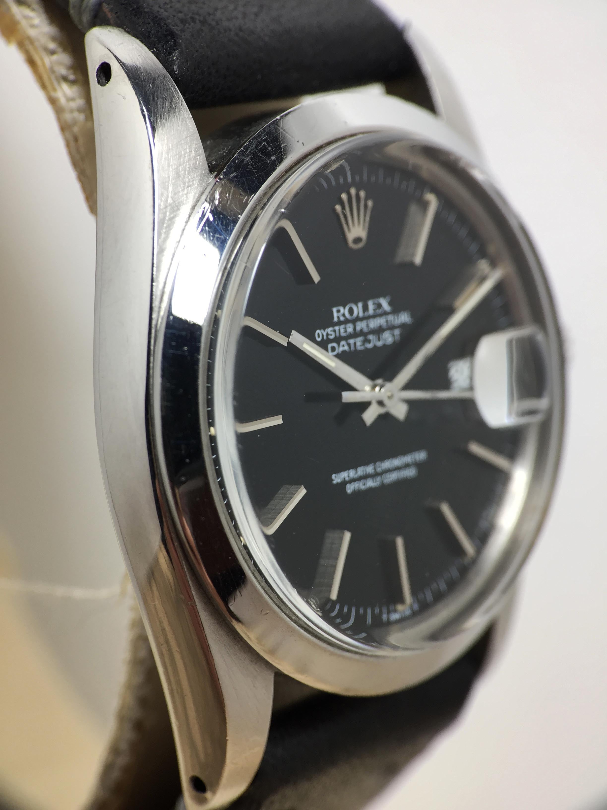 1982 Rolex Datejust Black Dial Ref. 16000