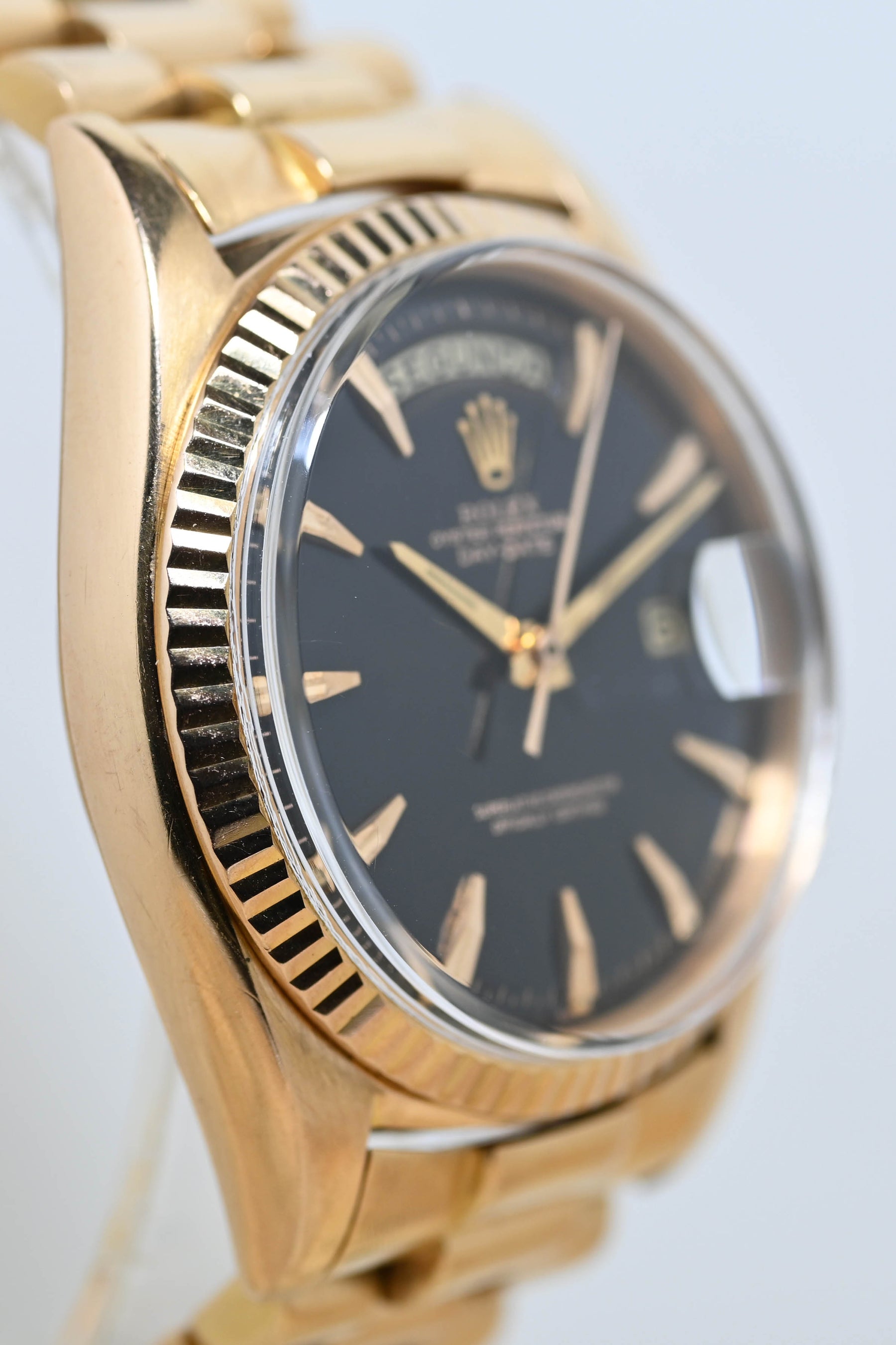 1964 Rolex Day Date Pink Gold Black Lacquer Dial Ref. 1803