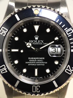 1991 Rolex Submariner Tritium Dial Ref. 16610 (with Certificate)