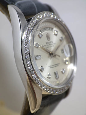1973 Rolex Day Date Platinum Factory Diamond Dial Ref. 1804