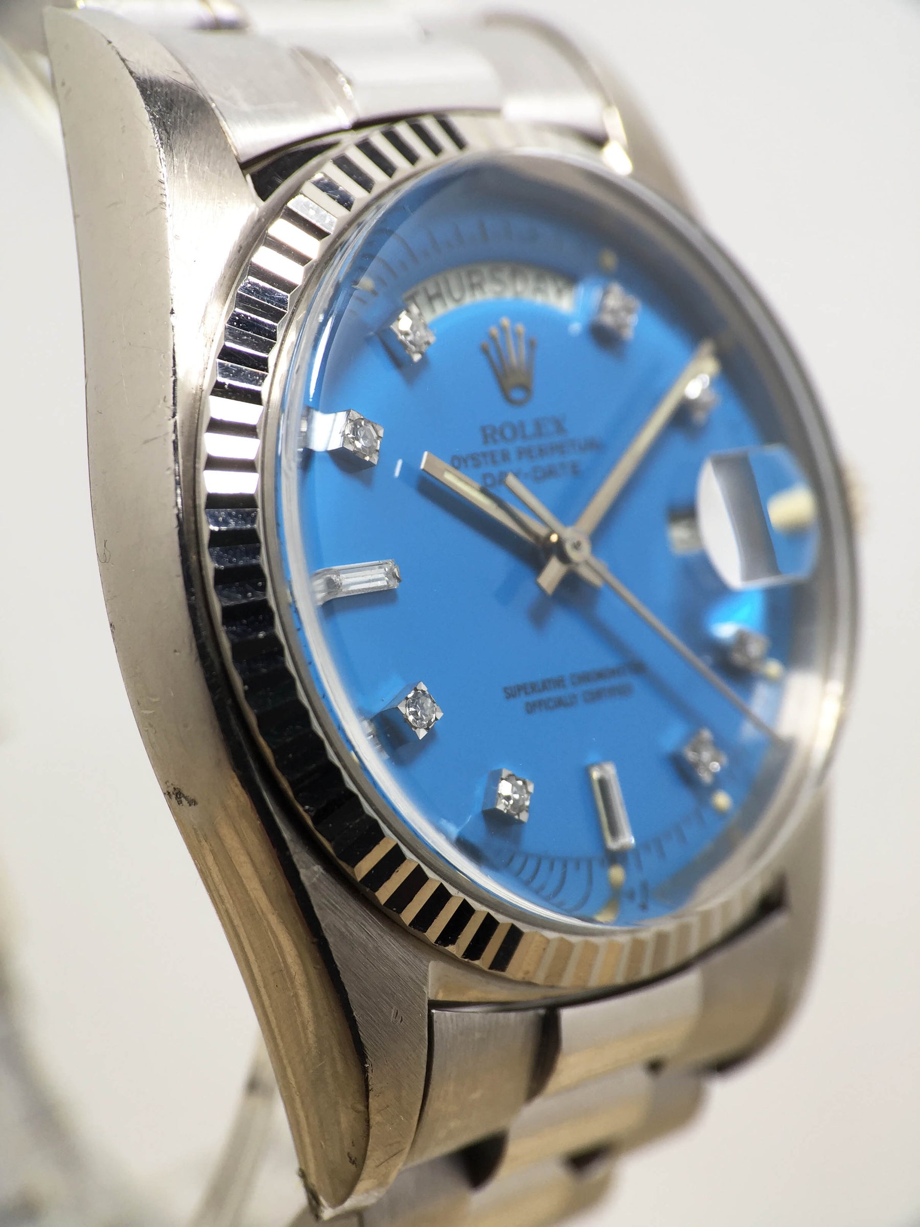 1978 Rolex Day Date Blue Stella Diamond Dial Ref. 1803