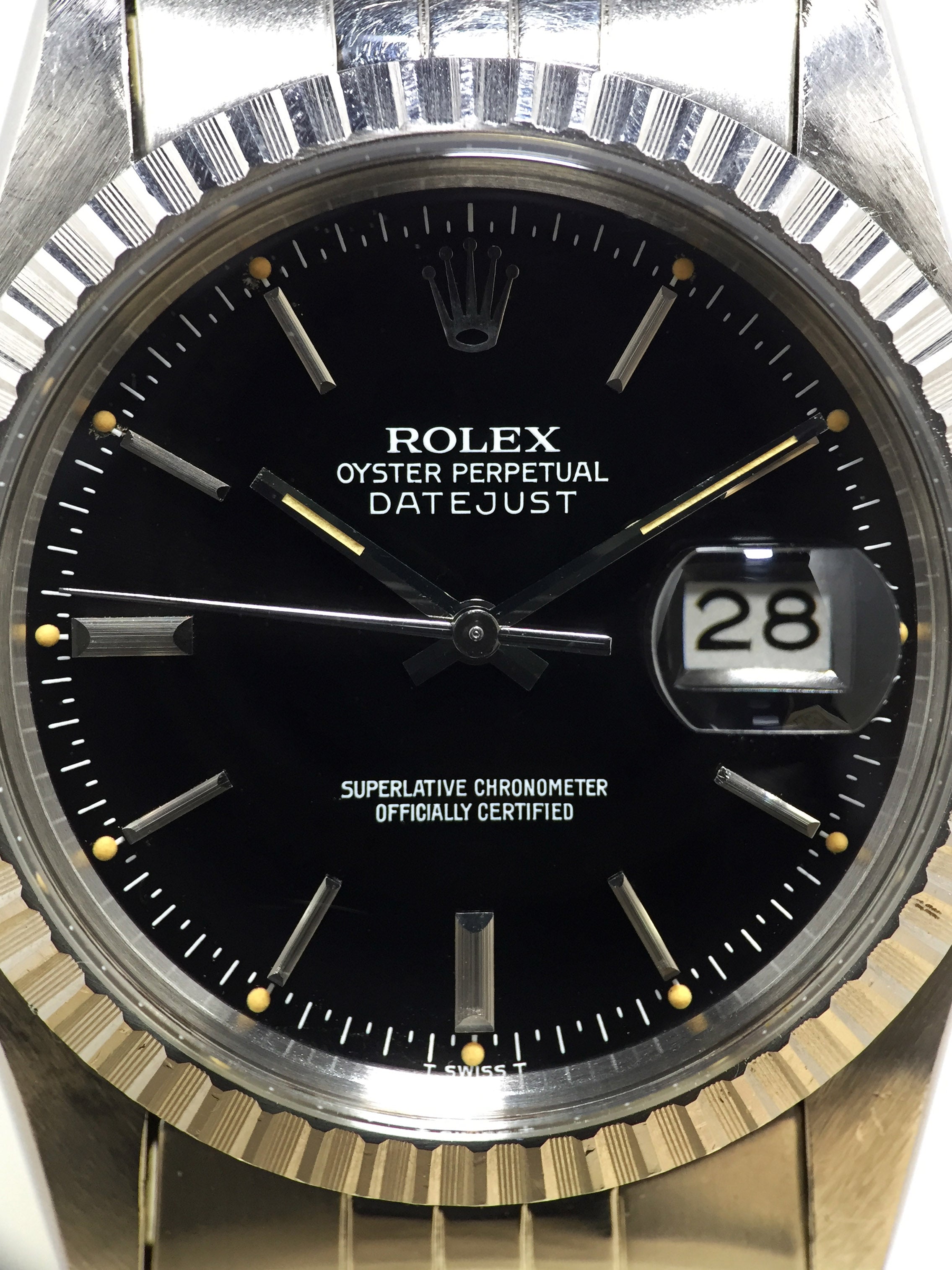 1980 Rolex Datejust Black Glossy Dial Ref. 16030