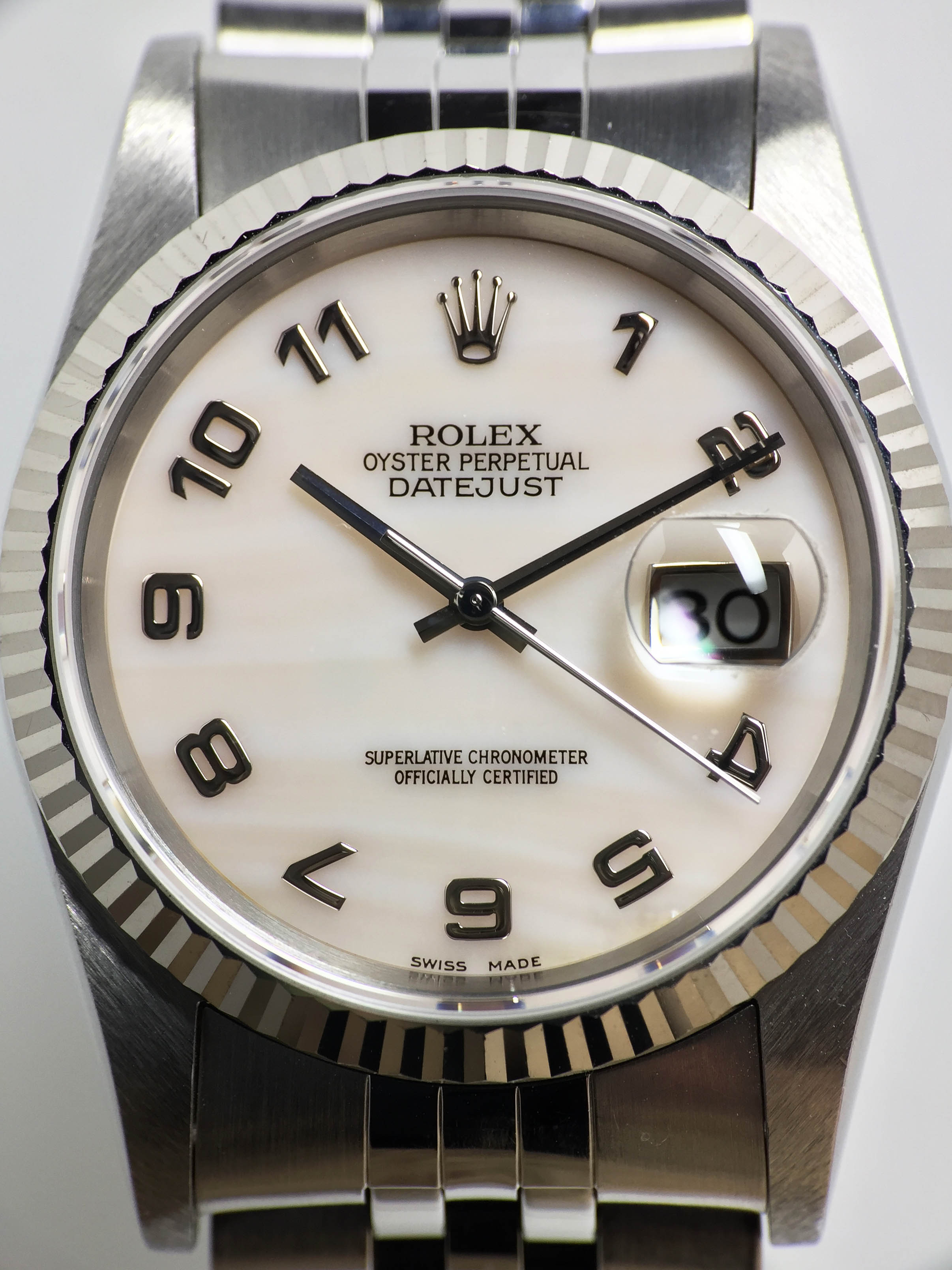 1997 Rolex Datejust Pink Mother of Pearl Dial Ref. 16234 (with Papers)