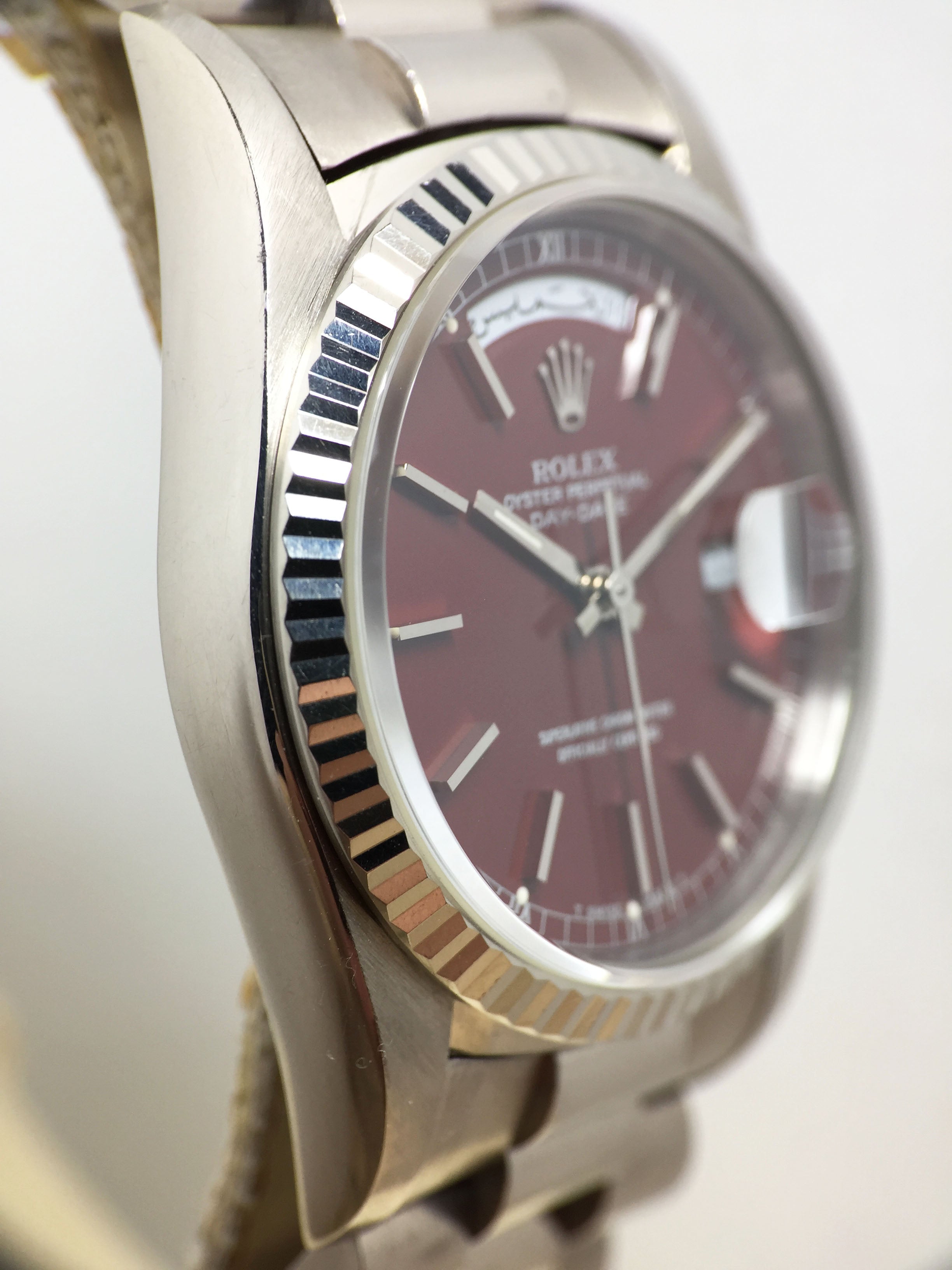 1988 Rolex Day Date Stella Oxblood WG Ref. 18039