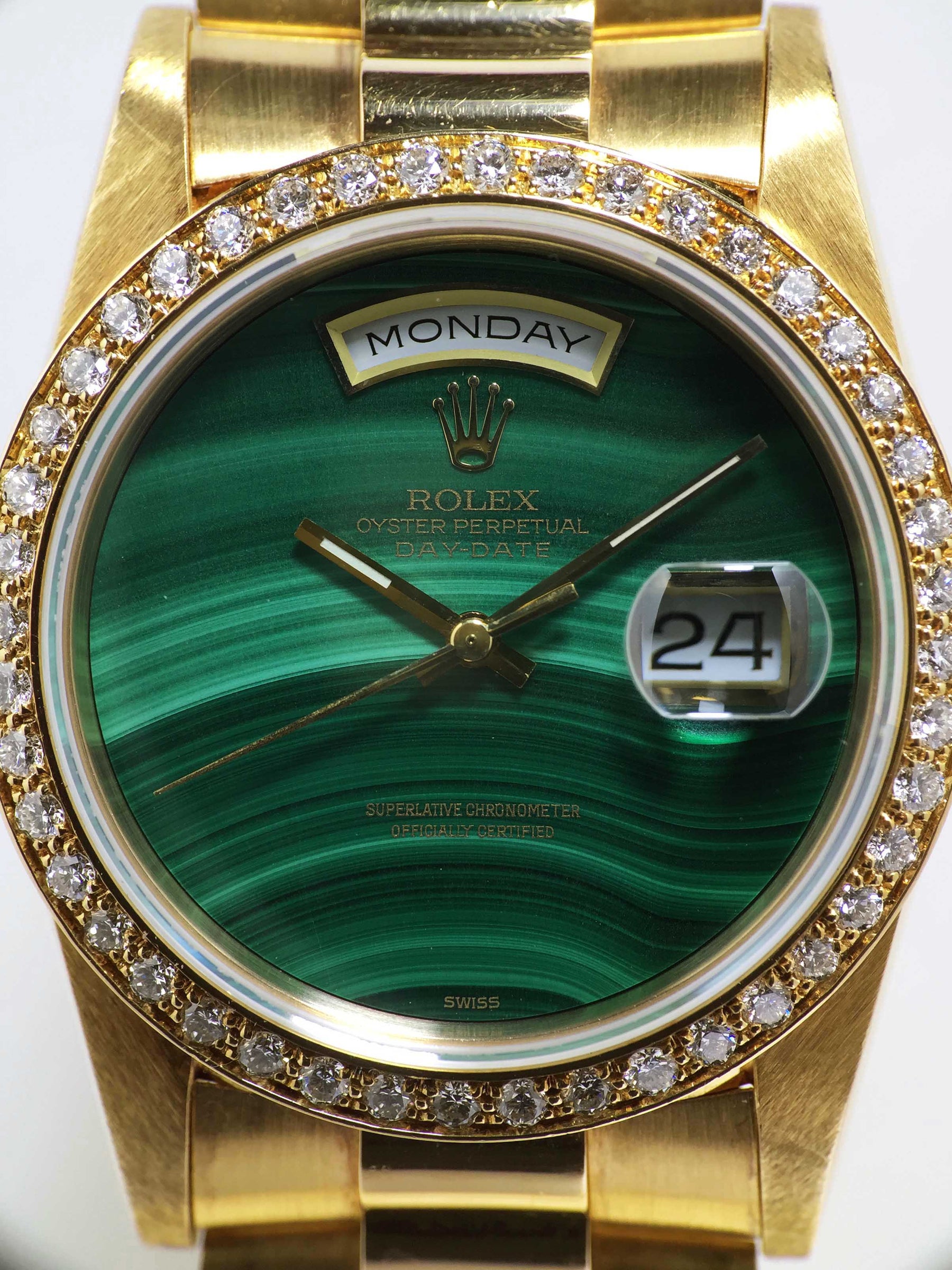 1990 Rolex Day Date Factory Malachite Dial Ref. 18348