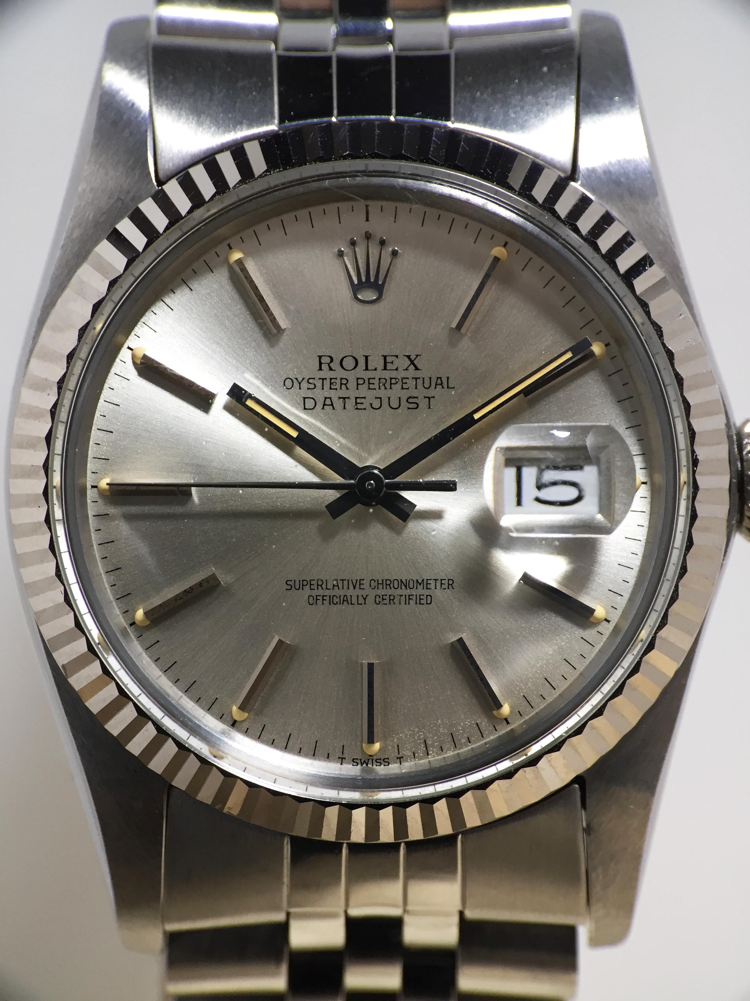 1984 Rolex Datejust St/WG NOS Ref. 16014 (with Box & Papers)