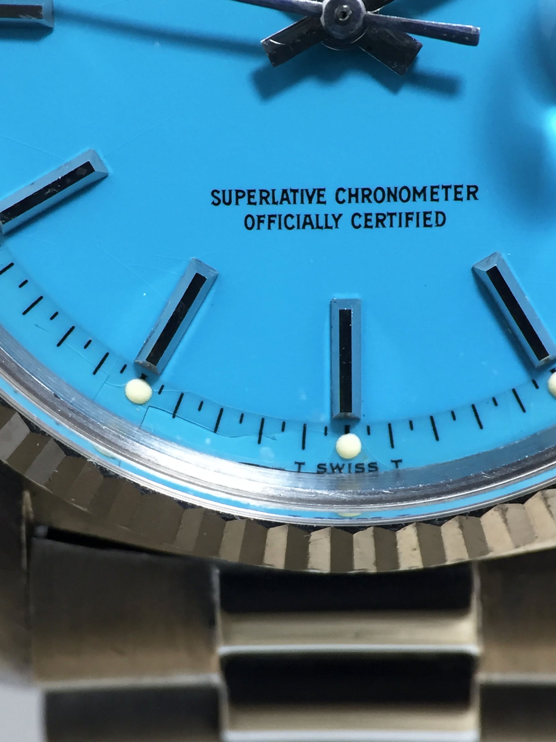 1967 Rolex Day Date WG Turquoise Stella Dial Ref. 1803