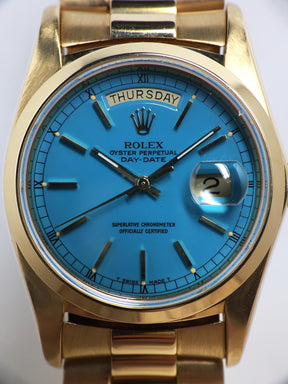 1978 Rolex Day Date Stella Turquoise Ref. 18028 (Full Set)