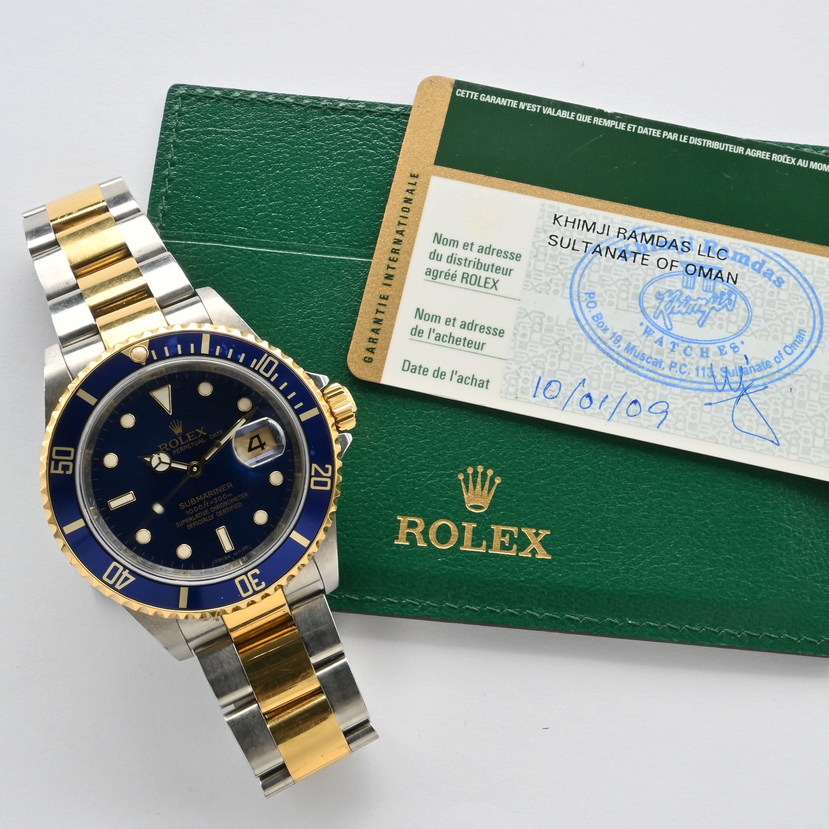 2008 Rolex Submariner St/G Khanjar Ref. 16613 (with Warranty Card)