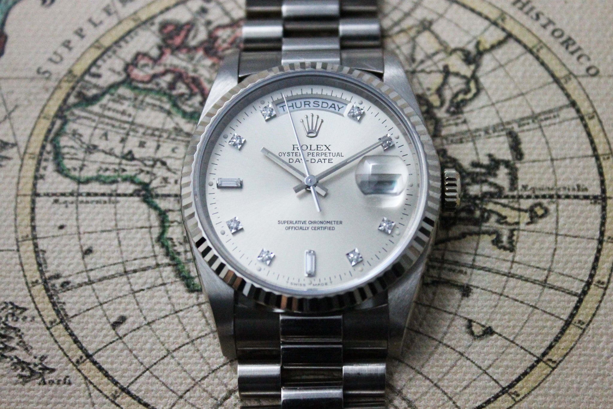 1993 - Rolex Day Date WG Diamonds - Momentum Dubai