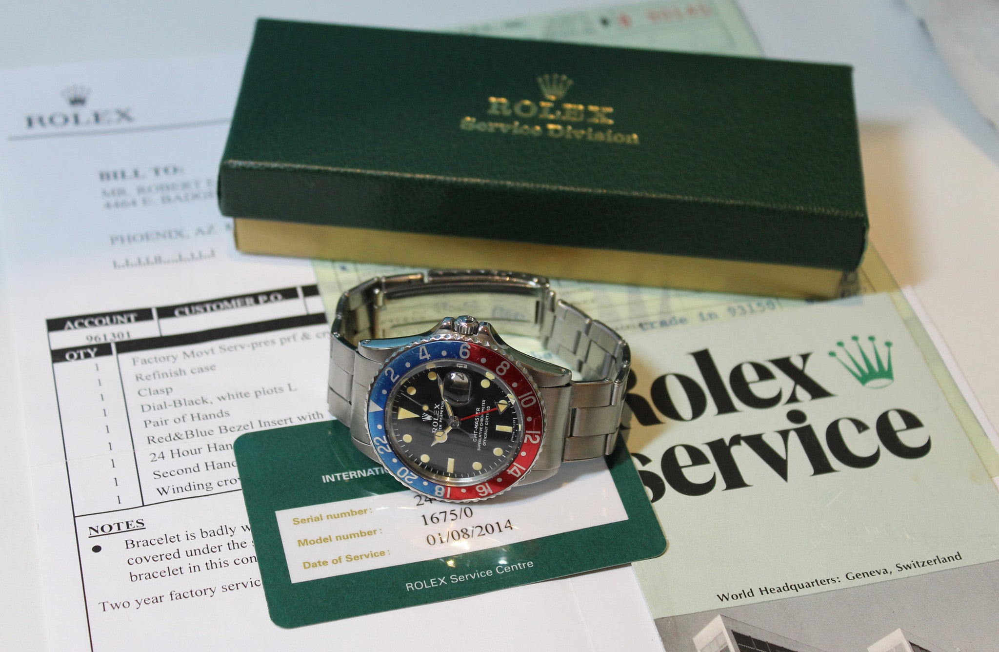 1971 - Rolex GMT Master (with Service Box & Papers) - Momentum Dubai