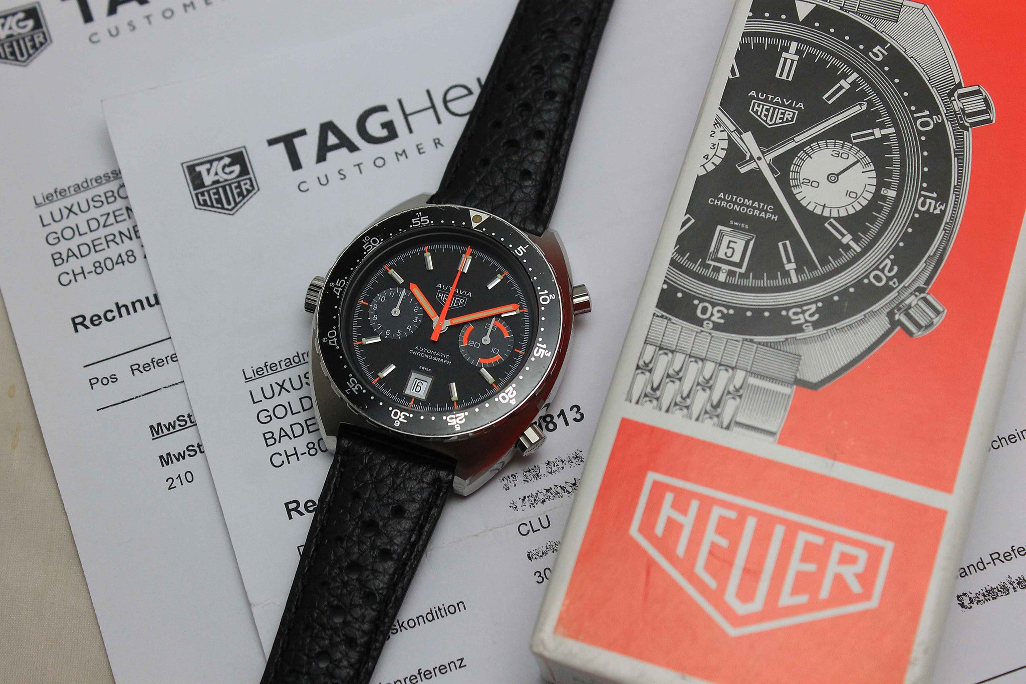 1972 - Heuer Autavia (service papers/box) - Momentum Dubai