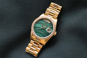 1990 Rolex Day Date Factory Malachite Dial Ref. 18348