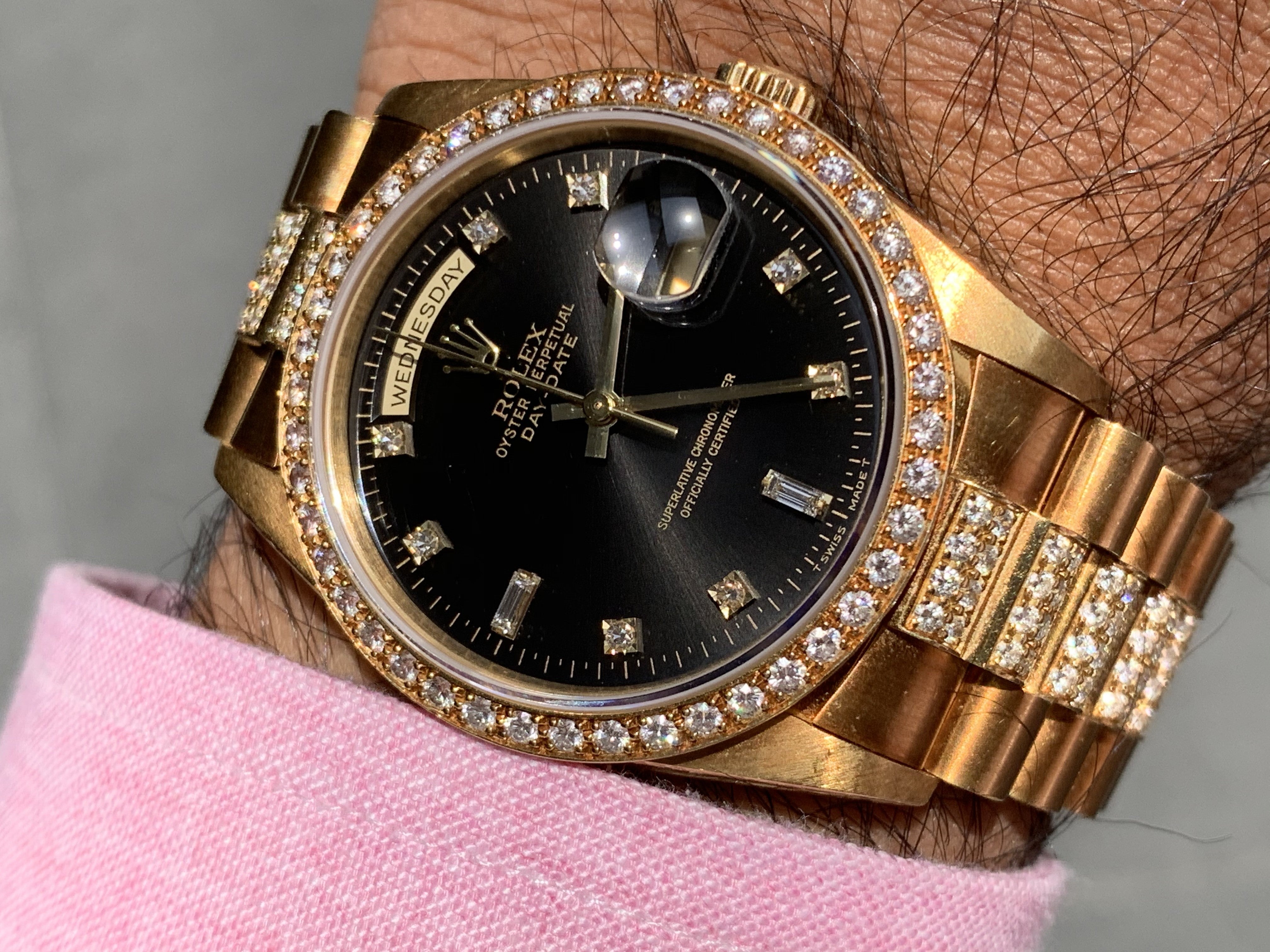 1990 Rolex Day Date with Diamond Bracelet Ref. 18348